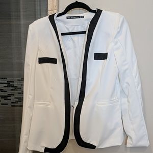 Black stripe white blazer Medium